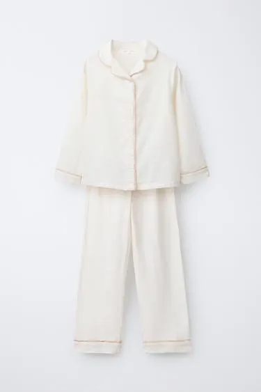 6-14 лет/пижама с контрастной отделкой