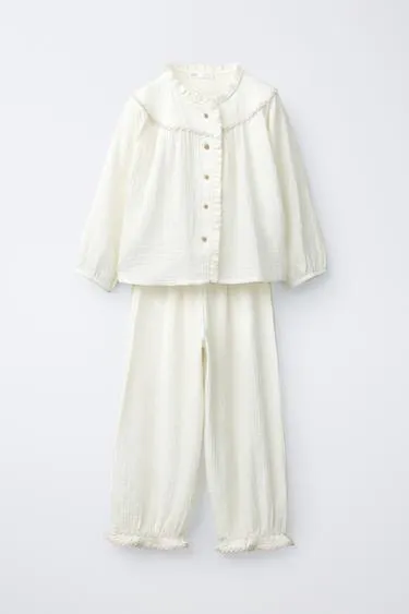 Пижама с текстурой волны контрастного цвета для возраста 6-14 лет- Заказать в России