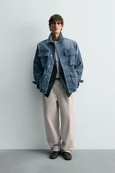 Джинсовая парка с накладными карманами LIMITED EDITION- Заказать в России