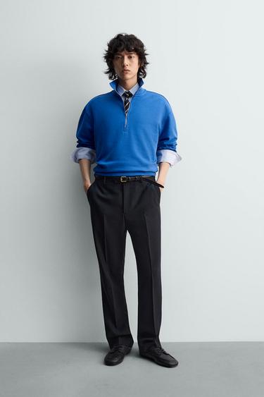 Толстовка классического кроя с воротником на молнии- Заказать в России