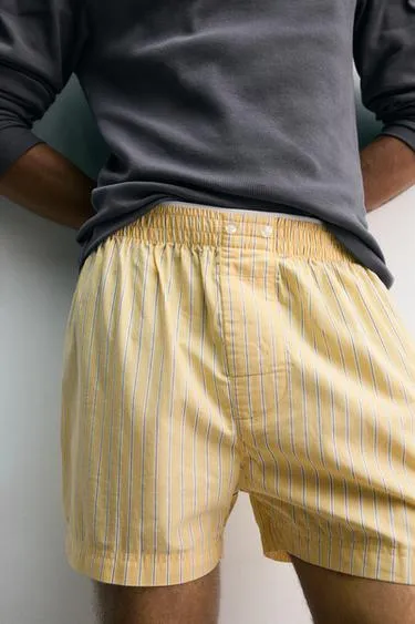 Набор из двух комбинированных трусов-боксеров из поплина - LIMITED EDITION