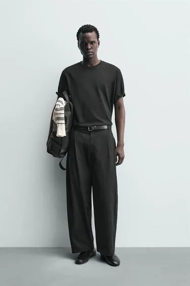 Широкие брюки с защипами- Заказать в России