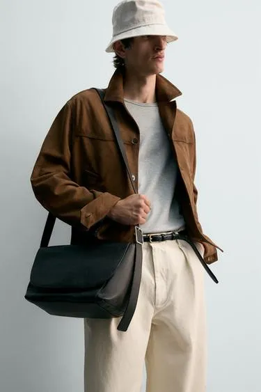 Кожаная сумка с плечевым ремнем- Заказать в России