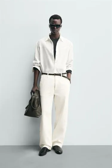 Рубашка струящегося покроя в ковбойском стиле- Заказать в России