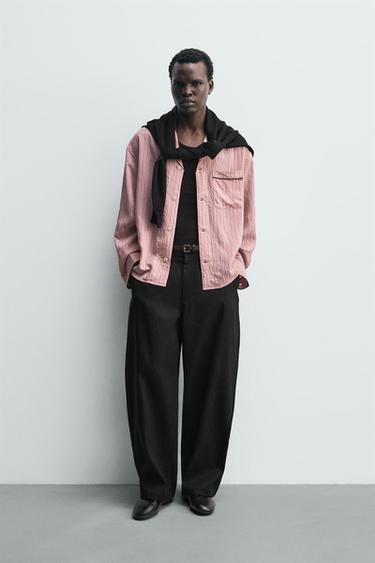 Рубашка струящегося кроя в полоску