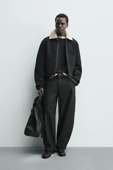 Куртка из неопрена с комбинированным воротником- Заказать в России