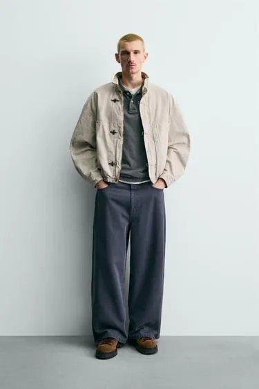 Укороченная куртка с застежками-тоггл- Заказать в России