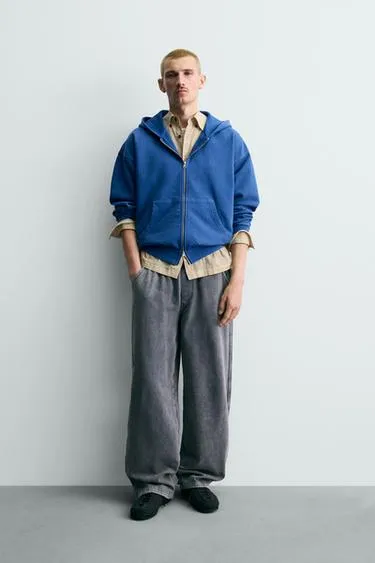 Толстовка с эффектом потертости на молнии с капюшоном