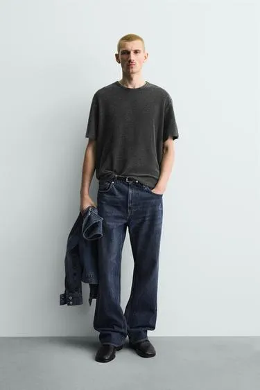 Майка из вязаного хлопка с эффектом потертости- Заказать в России