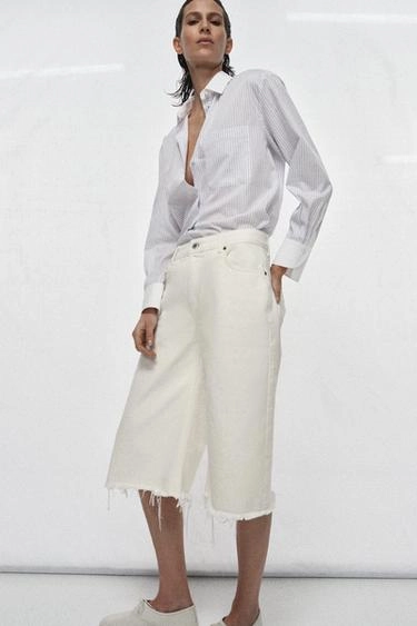 Рубашка в полоску с контрастным воротником из коллекции ZW- Заказать в России