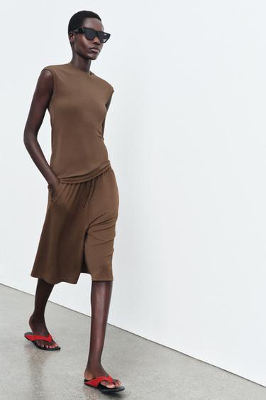 Zara Длинные свободные шорты-бермуды