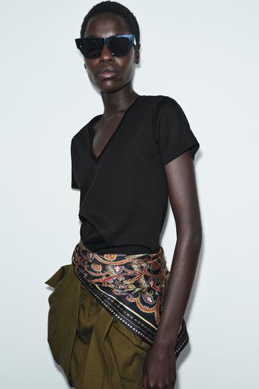 Zara Ремень-платок с принтом