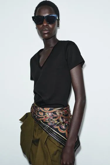 Ремень-платок с принтом