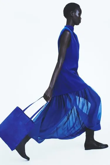 Комбинированное платье миди- Заказать в России