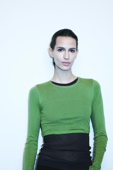 Zara Укороченная футболка SUPIMA®
