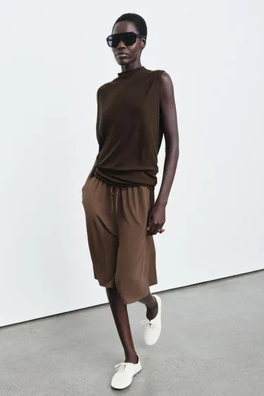 Свободный топ с воротником-стойкой- Заказать в России