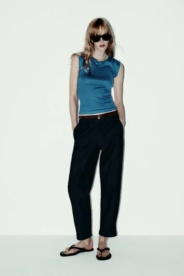 Брюки чинос с плетеным ремнем- Заказать в России