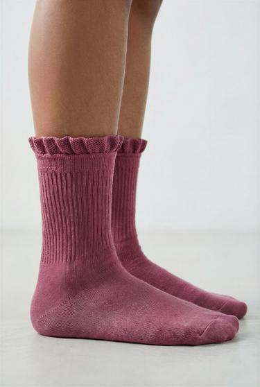 Набор из трех пар высоких носков с волнистыми кромками