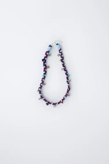 Плетеное ожерелье с подвесками в виде цветов- Заказать в России