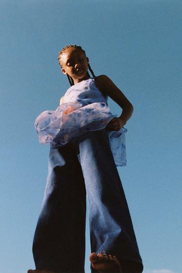 Zara Цветочное платье из органзы