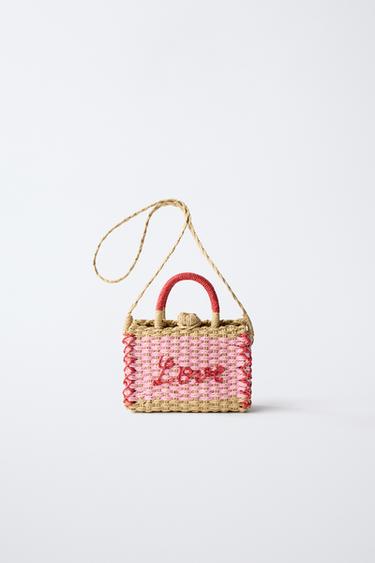 Zara Сумка-мессенджер из рафии купить с доставкой.