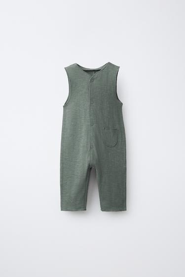 Zara Длинный однотонный комбинезон