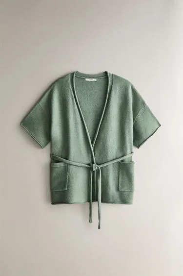 Кардиган из вязаного полотна- Заказать в России