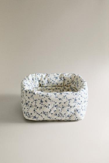 Прямоугольный органайзер для младенцев с синим цветочным принтом