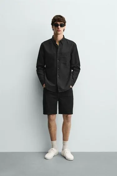 Рубашка свободного кроя из льна и хлопка- Заказать в России