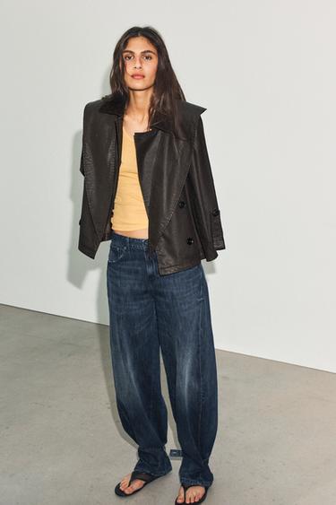 Zara Накидка вощеная с отстегивающимся воротником