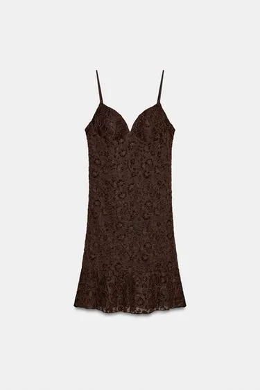 Короткое кружевное платье- Заказать в России