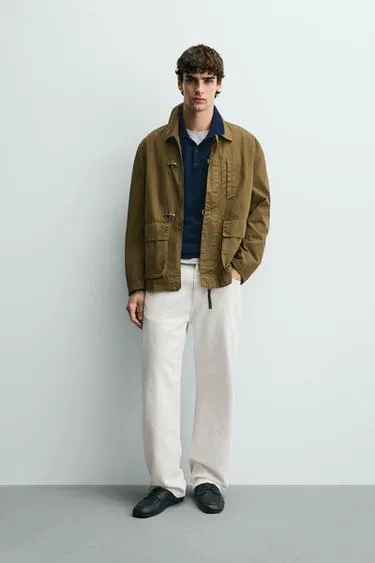 Парка свободного кроя с навесными петлями- Заказать в России