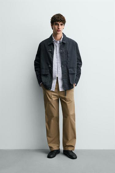 Zara Парка свободного кроя с навесными петлями