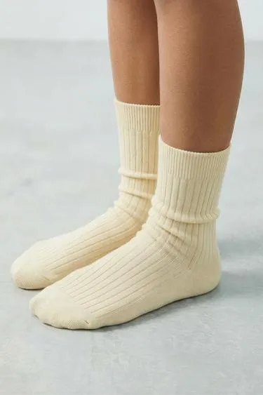 Длинные носки в рубчик- Заказать в России
