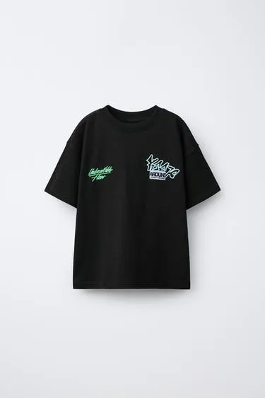 Футболка с принтом спреем- Заказать в России