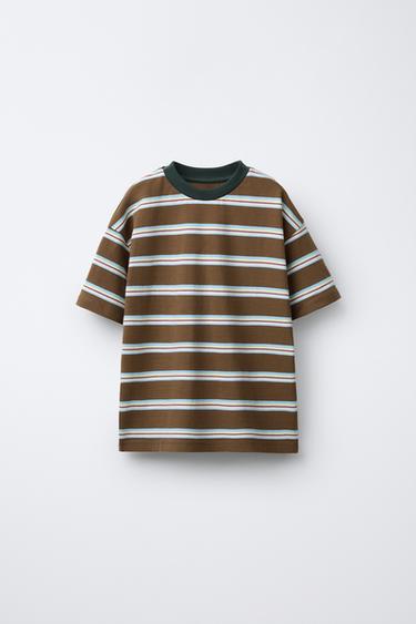 Zara Футболка с принтом в полоску купить с доставкой.
