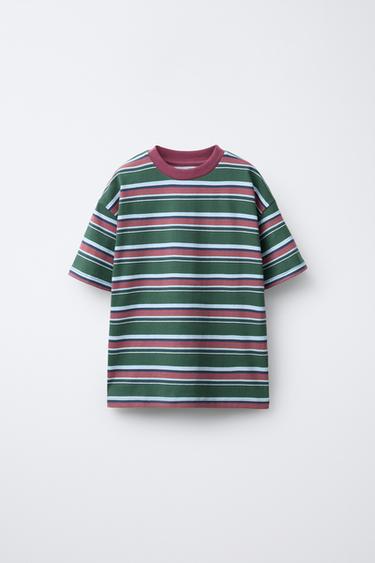 Zara Футболка с принтом в полоску купить с доставкой.