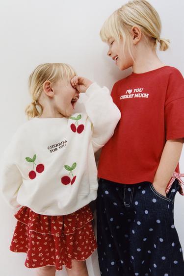 Zara Толстовка с вышивкой «вишни»