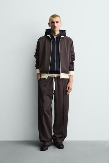 Zara Джоггеры WIDE FIT с лампасами