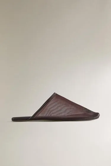 Сабо из сетчатой ткани