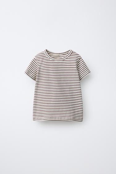 Мягкая тканая футболка в полоску