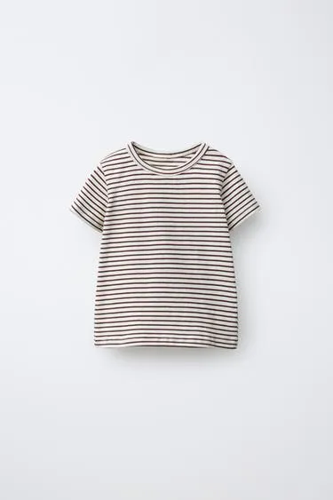 Мягкая тканая футболка в полоску