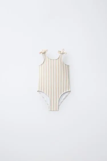 1-6 лет/купальник с текстурными полосками- Заказать в России