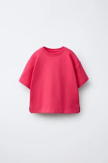 Однотонная футболка из ткани INTERLOCK