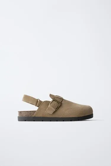 Замшевые сабо