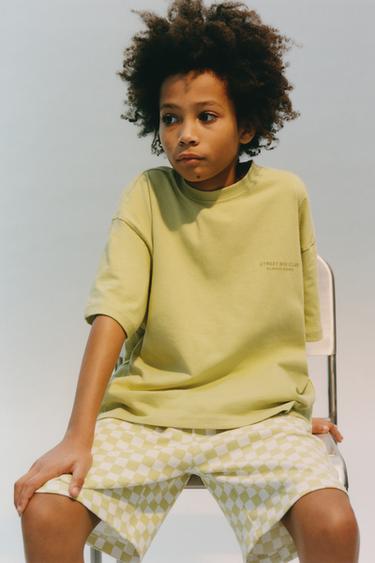 Zara Комплект из футболки и шортов в шахматную клетку