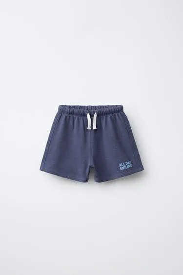 Шорты из мягкой ткани с надписью