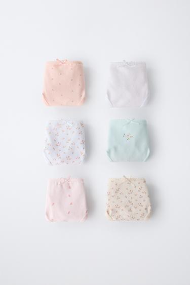 Zara 1,5–6 лет/ набор из шести трусов с цветочным принтом купить с доставкой.