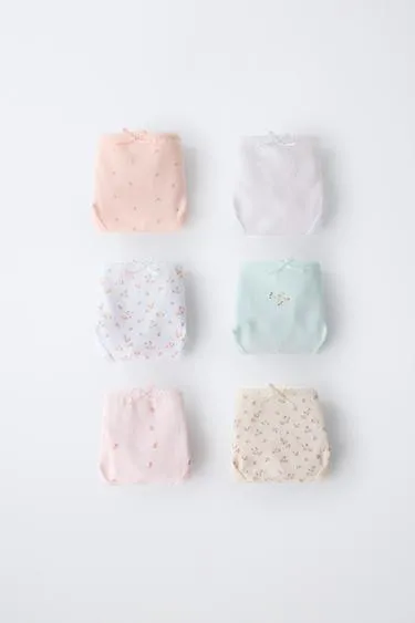 1,5–6 лет/ набор из шести трусов с цветочным принтом- Заказать в России