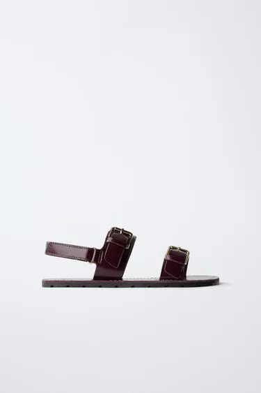 Кожаные сандалии с пряжками
